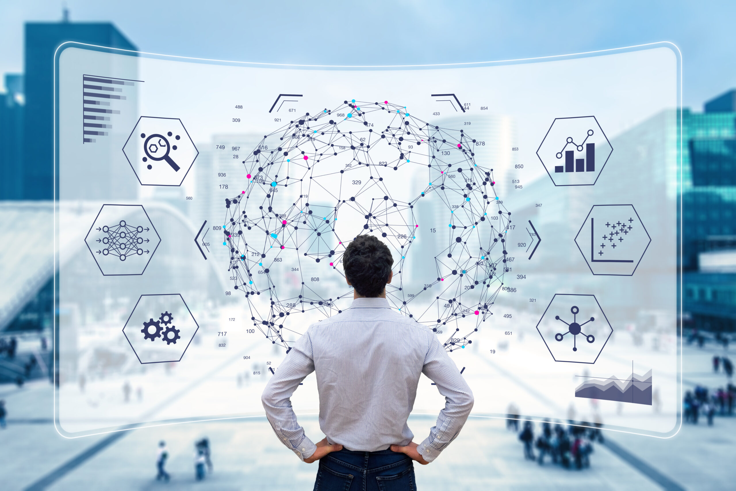 Big data analytics visualization technology with scientist analy